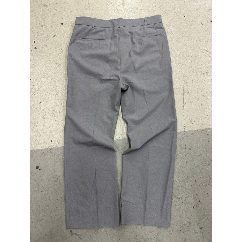 Chairman Mens Gray Wool Blend Flat Front Straight Leg Dress Pants W36 L42 Tag